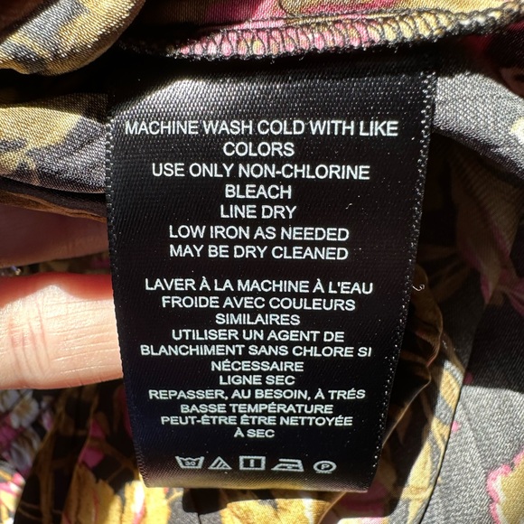 Anthropologie Deep V-Neck Floral Blouse Small - Picture 16 of 16